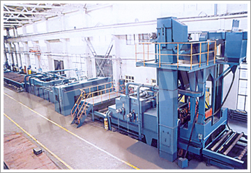  鋼材清理、清掃、噴漆、烘干處理線